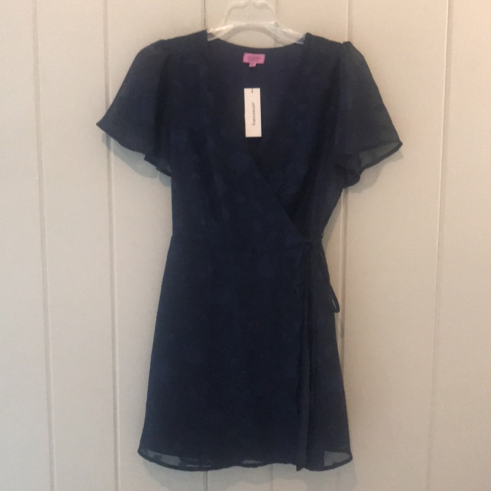 Francesca’s Navy Wrap Dress